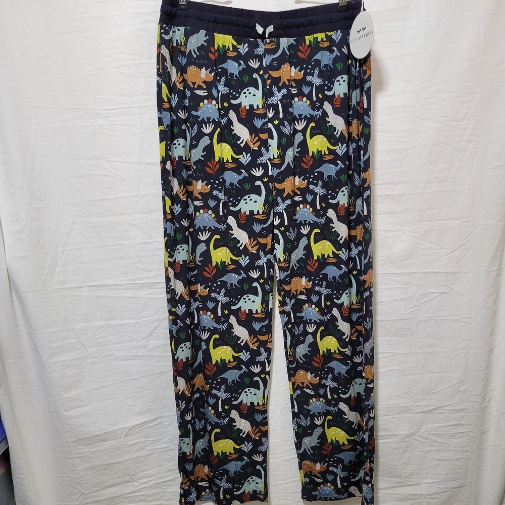Little Sleepies Men's Size XXL Navy Blue Jurassic Jungle Bamboo Pajama Pants NWT